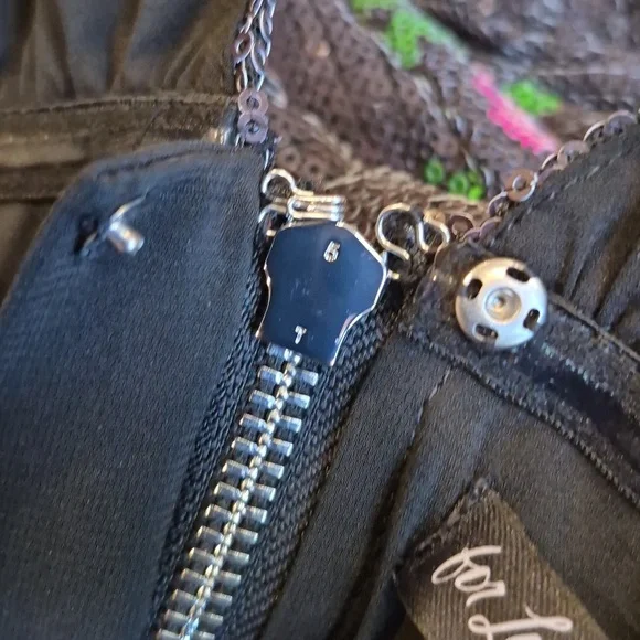 For Love & Lemons Every Rose Sequin Strapless Lined Mini Dress, Size Small - Picture 9 of 11